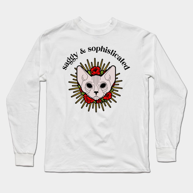 saggy and sophisticated sphynx cat Long Sleeve T-Shirt by goblinbabe